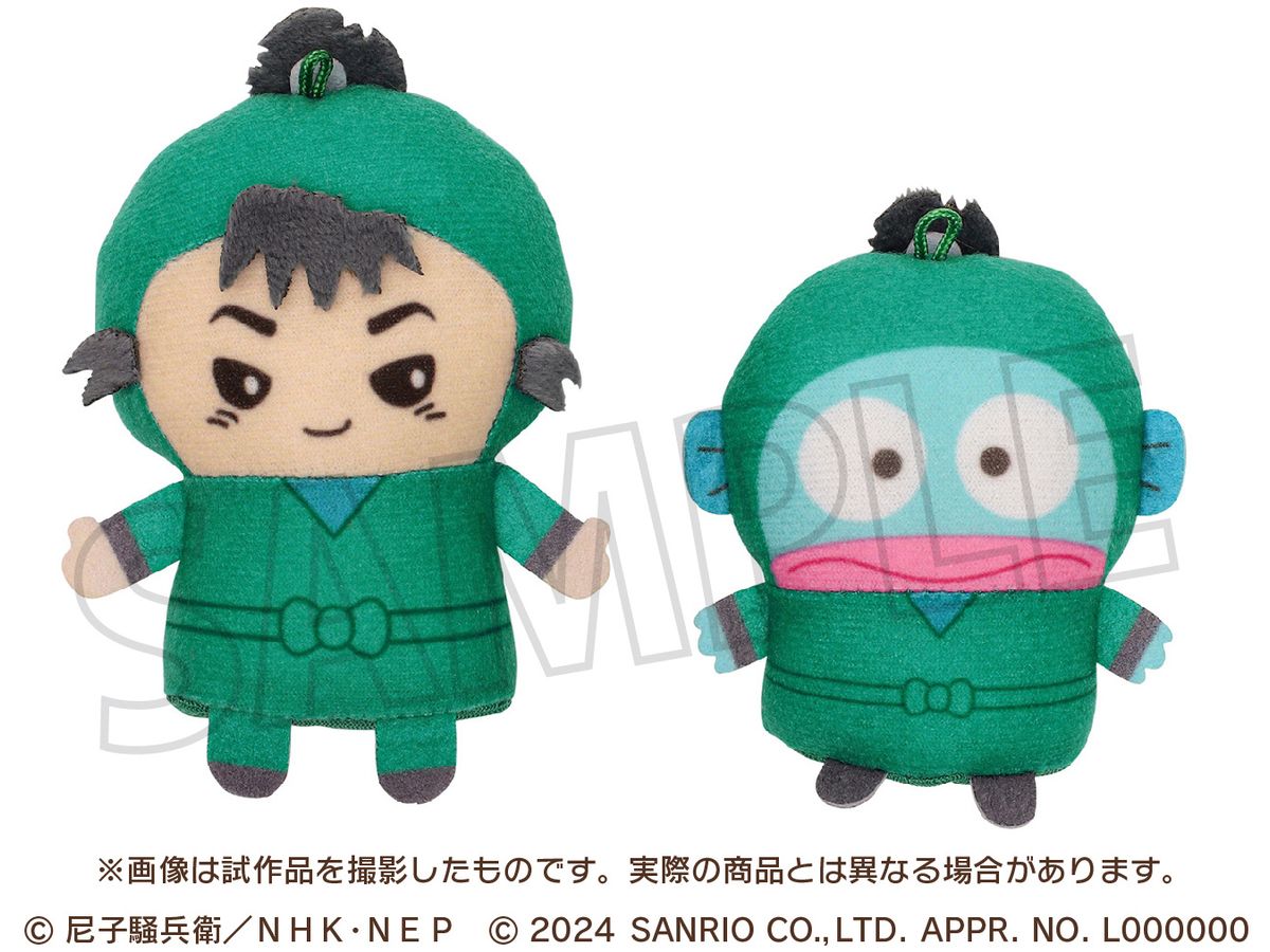 Nintama Rantaro x Sanrio Characters: Finger Mascot PUPPELA Set [Plush] / Tomesaburou Kema x Hangyodon