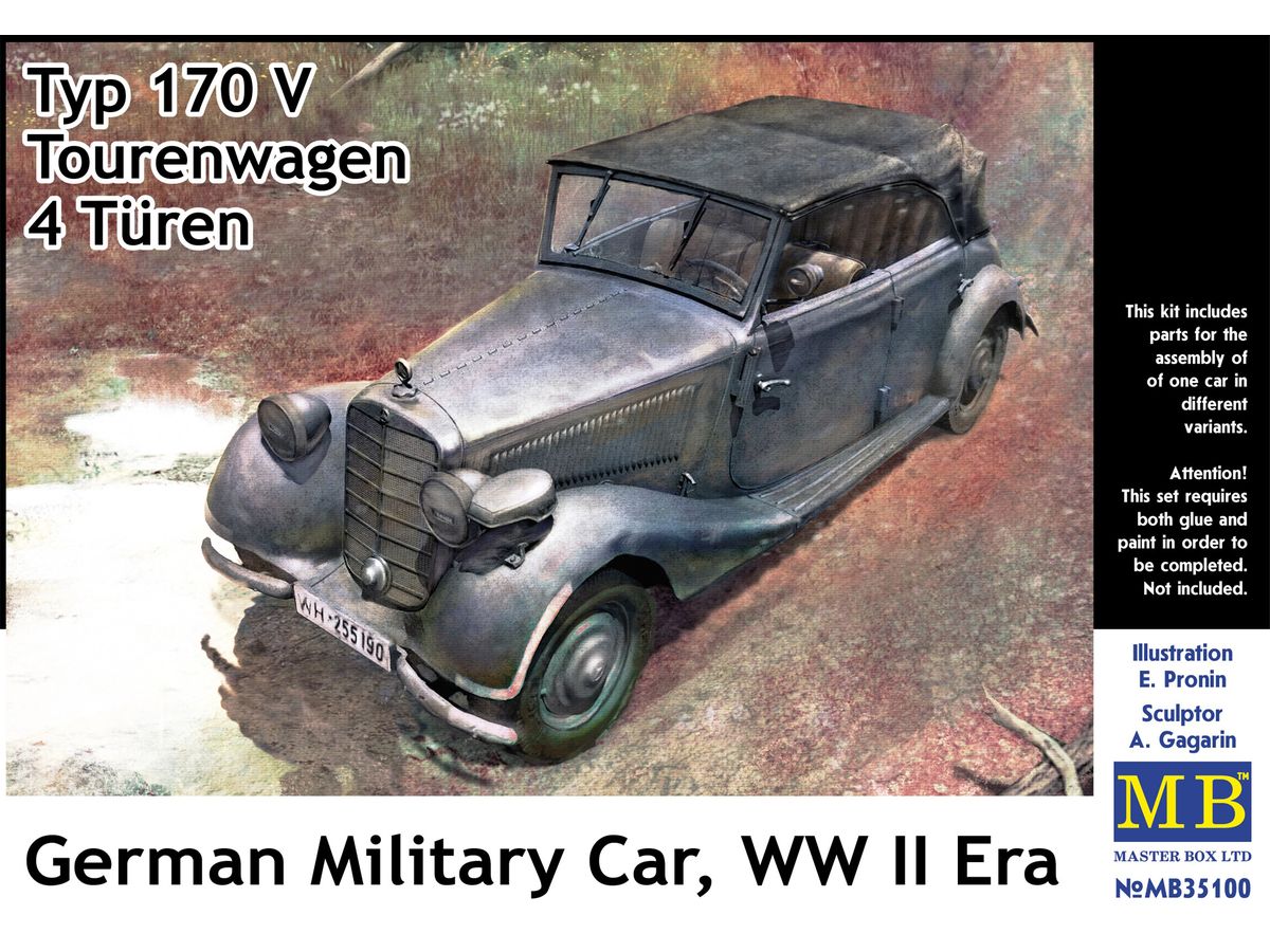 German Military Car, Type 170 V, Tourenwagen, 4 Turen, 1937-1940