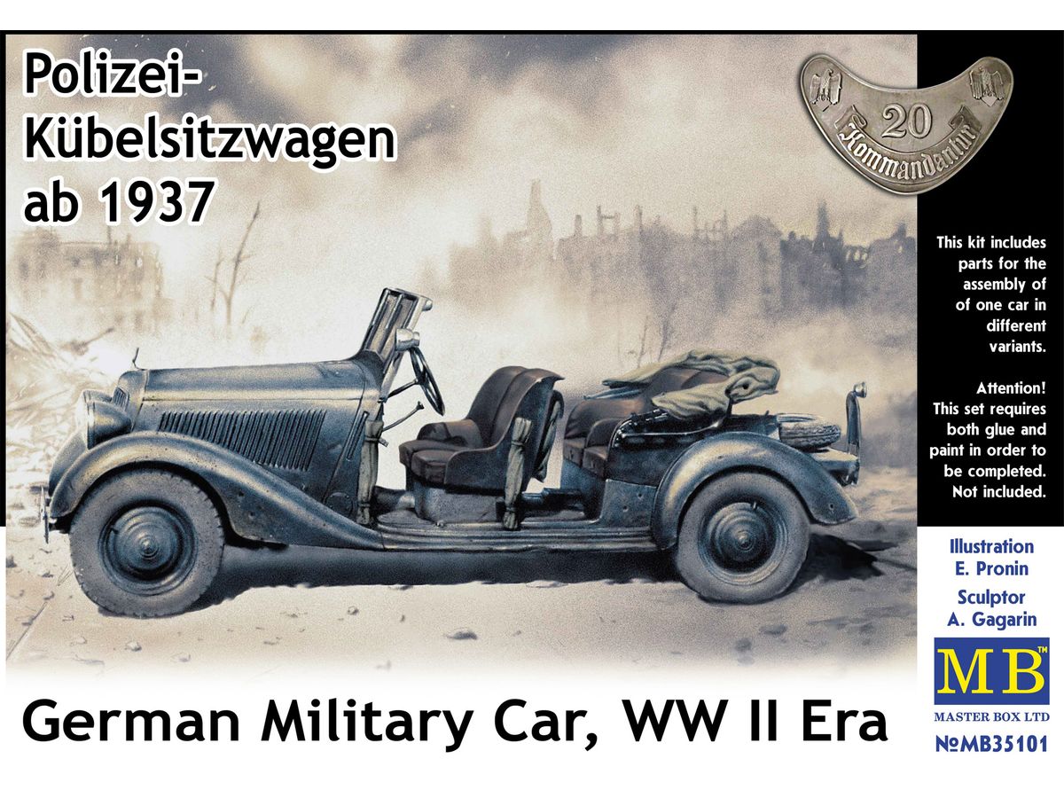 Polizei-Kuebelsitzwagen ab 1937, German Military Car, WW II Era