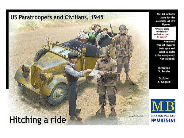 Hitching a ride, US Paratroopers and Civilians (Limited Edition) without Type 170 VK Convertible