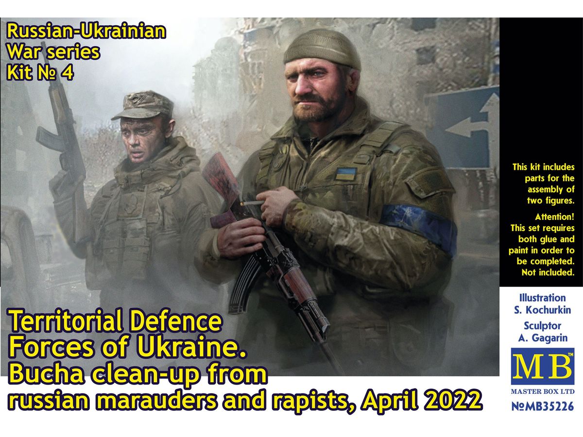 Russian-Ukrainian War Series, Kit No. 4. Territorial Defence Forces of Ukraine. Bucha clean-up, April 2022