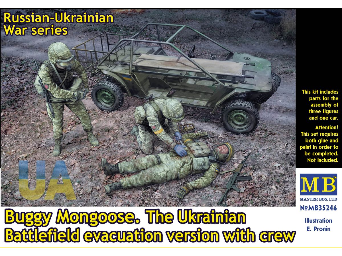 Russian-Ukrainian War series. Buggy Mongoose. Ukrainian Battlefield Evacuation Version w/Crew