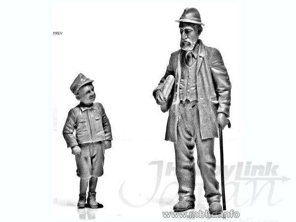 Master Box Figur-Set: Zivillisten Aus Dem Western-USA-Stil Der WWII-Ära – Ideal Für Diorama & Modellbau