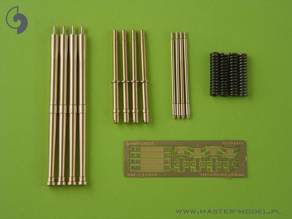 WWII British Hispano 20mm Mk.II Cannon Barrel (4pcs for Airfix)