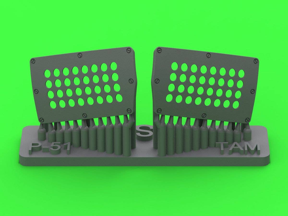 WWII US P-51 Mustang Carburetor Air Filter Cover, Standard Hole Type (for Tamiya)