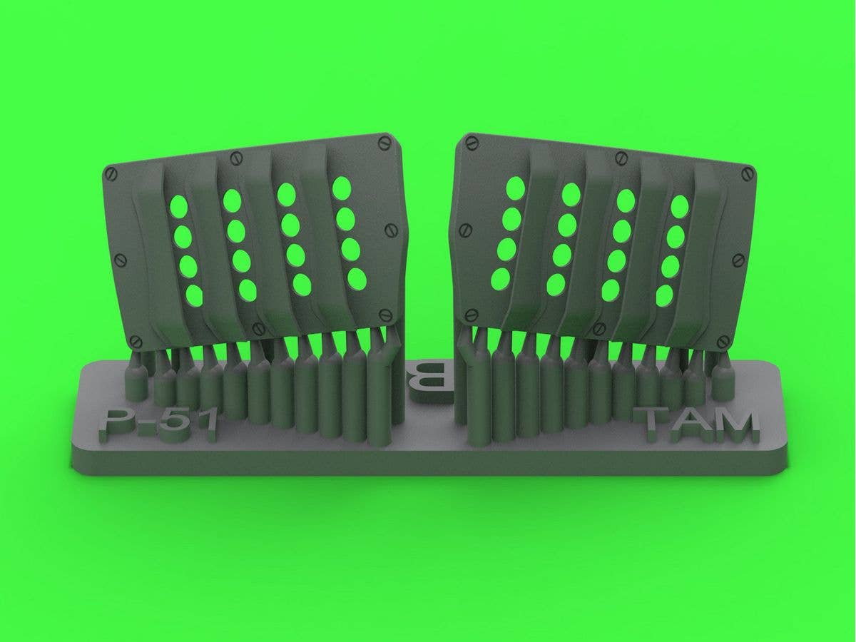 WWII US P-51 Mustang Carburetor Air Filter Cover, RAF Louver Type, Version B (for Tamiya)