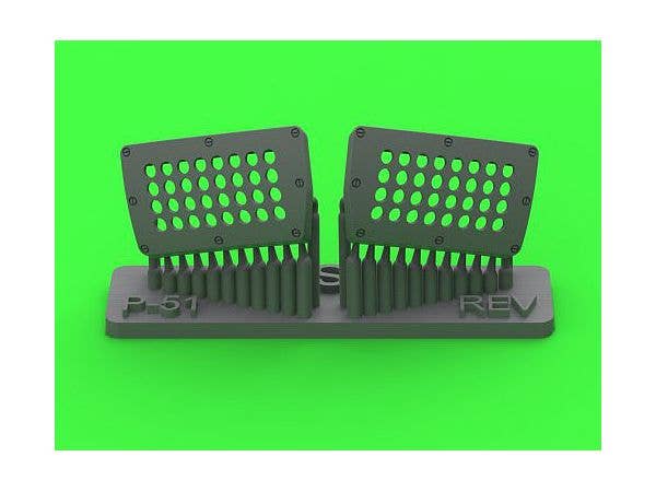 P-51 Mustang - Carburator Air Filter Cover - Standard Holed Type (for Revell)