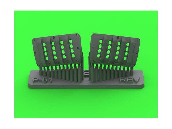P-51 Mustang - Carburator Air Filter Cover - RAF Louvred Type - Version B (for Revell)