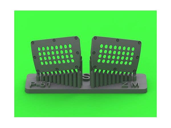 P-51 Mustang - Carburator Air Filter Cover - Standard Holed Type (for Zoukei-Mura)
