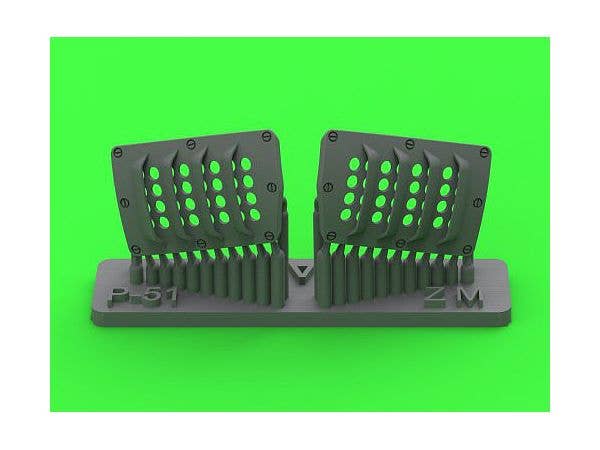 P-51 Mustang - Carburator Air Filter Cover - RAF Louvred Type - Version A (for Zoukei-Mura)