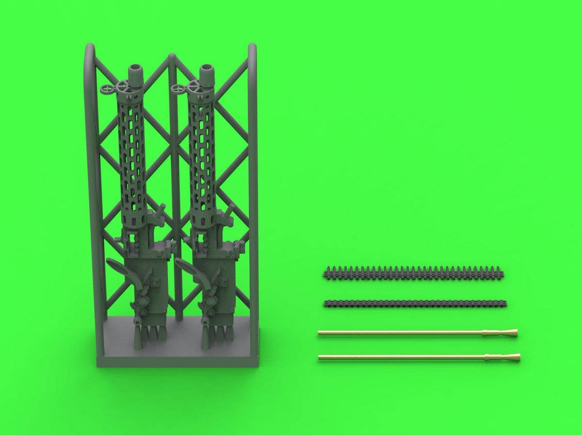 WWI German Spandau LMG 08/15 Machine Gun with Long Loading Handle (2-Pack)