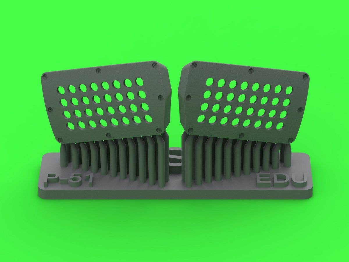 WWII American P-51 Mustang Carburetor Air Filter Cover, Standard Hole Type (for Eduard)