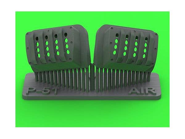 P-51 Mustang - Carburator Air Filter Cover - RAF Louvred Type - Version B (for Airfix)