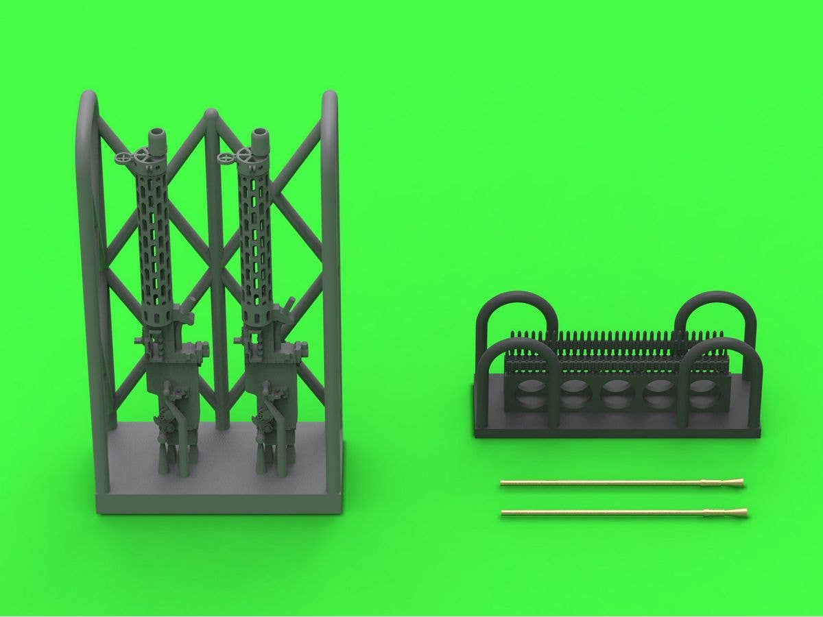 WWI German Spandau LMG 08/15 Machine Gun, Short Loading Handle Type (2-Pack)