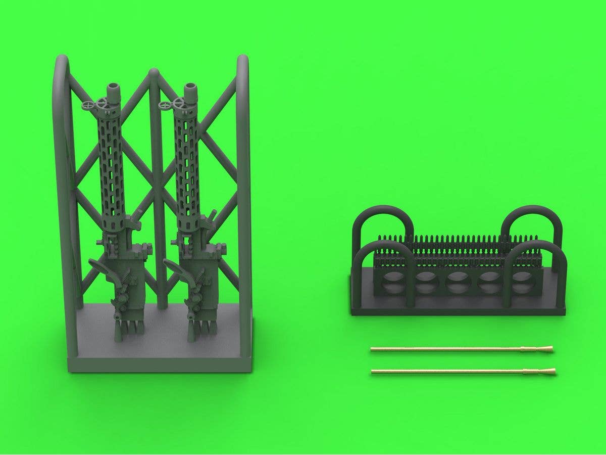 WWI German Spandau LMG 08/15 Machine Gun with Long Loading Handle (2-Pack)