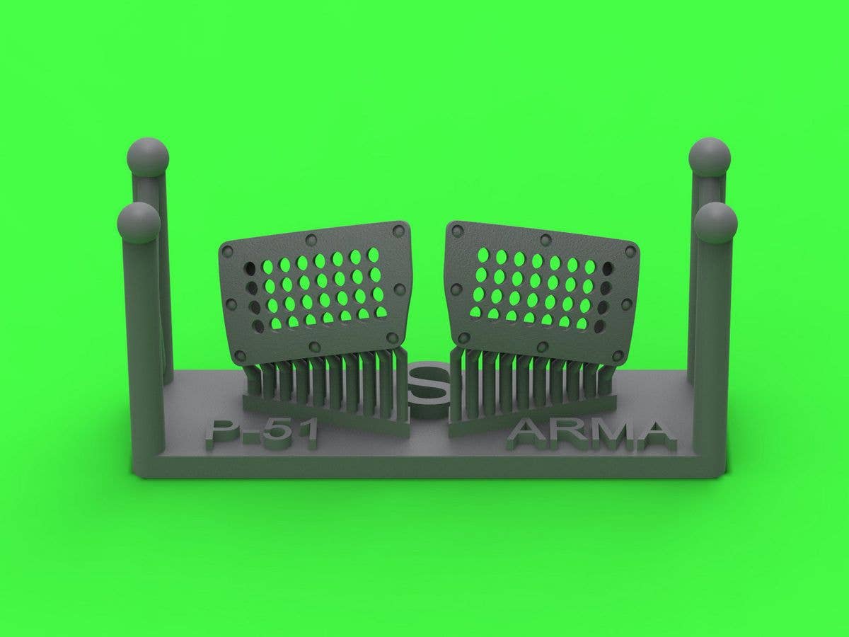 WWII American P-51 Mustang Carburetor Air Filter Cover, Standard Hole Type (for Arma Hobby)