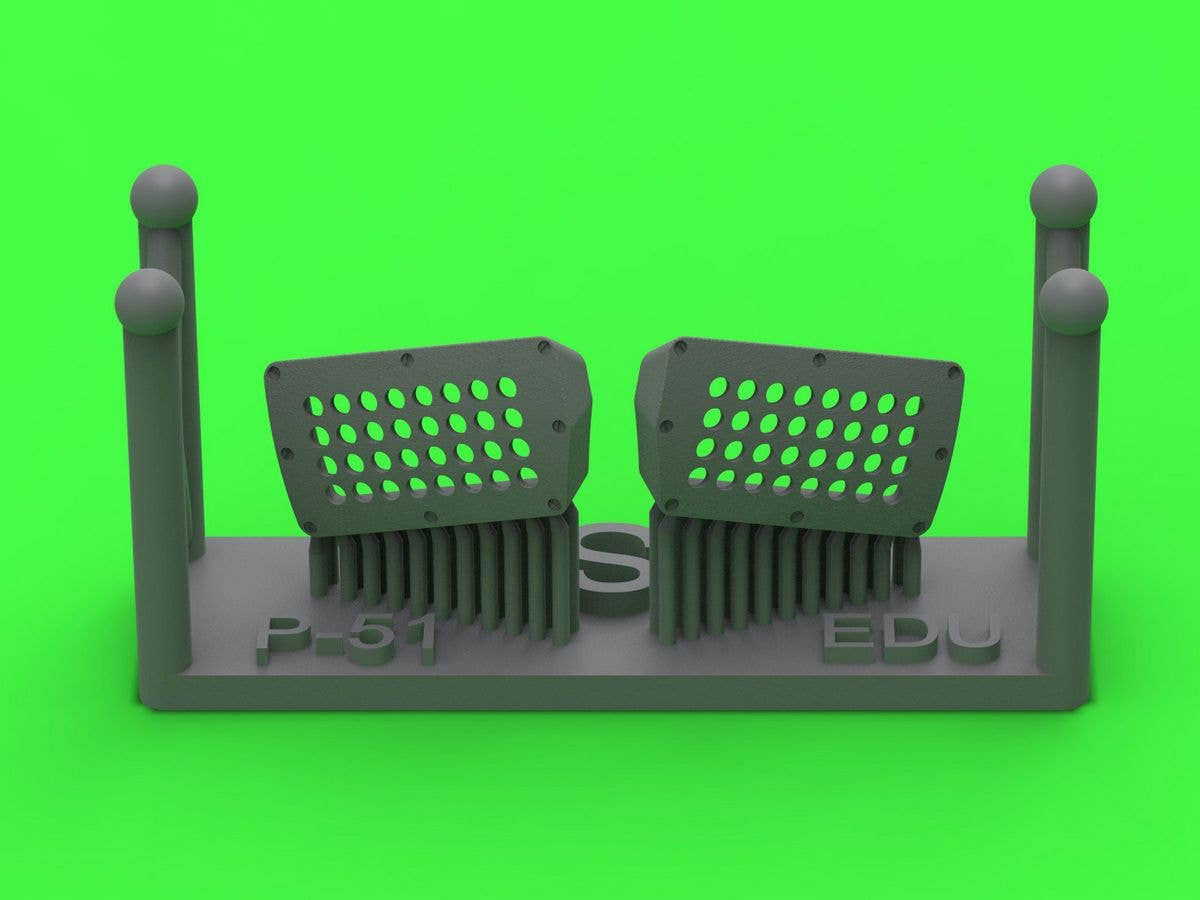 WWII American P-51 Mustang Carburetor Air Filter Cover, Standard Hole Type (for Eduard)