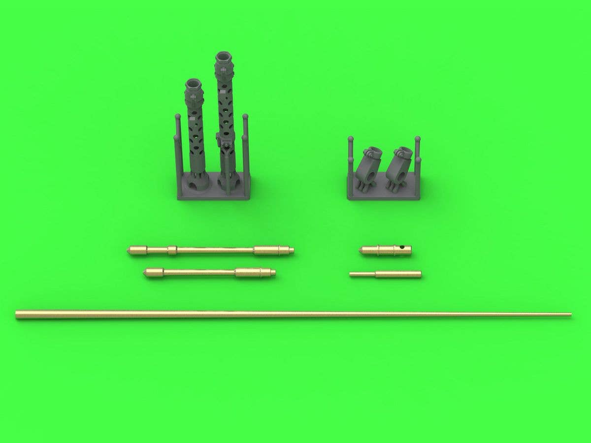 WWII German Panzer I MG13K Machine Gun Barrel & Antenna Set (for Takom)