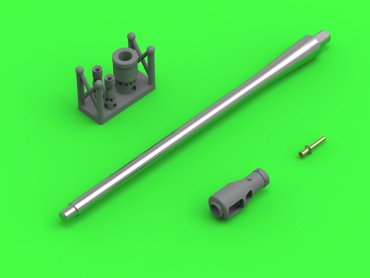 WWII German Sd.Kfz.234/2 Puma 5cm KwK39 L/60 barrel & MG42 muzzle set (for Miniart/Ryefield Model/Dragon)