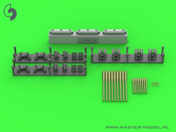 WWII France light cruiser Marseillaise armament set 9 x 152mm guns, 8 x 90mm guns, 8 x 13.2mm machine guns (for Trumpeter)