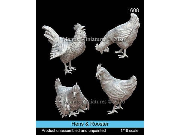Animals Set Hens & Rooster