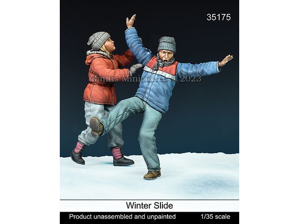 Current Use Children Sliding on Snowy Roads (2 pieces)