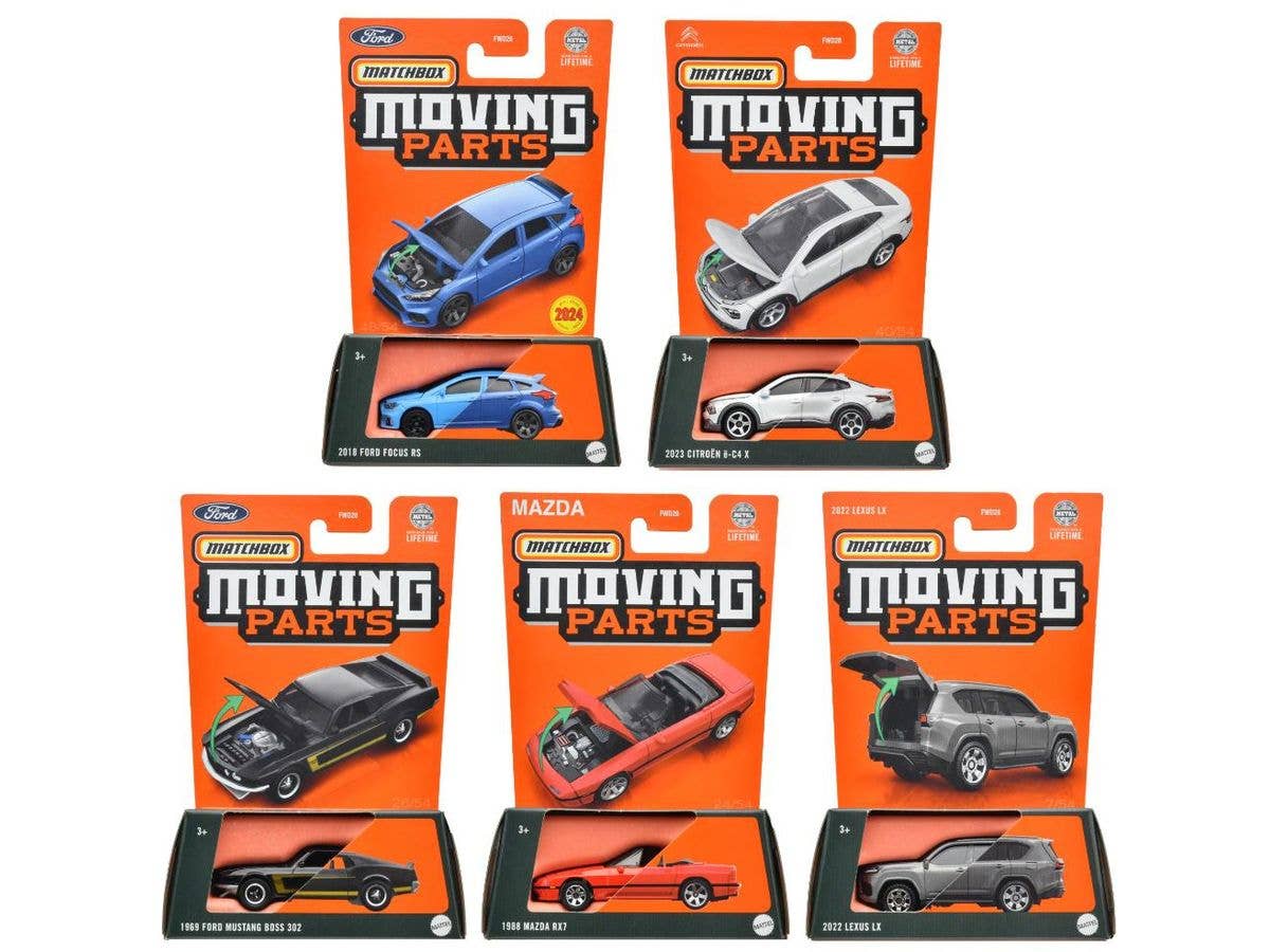 MatchBox Moving Parts Assortment 1Box 8pcs (FWD28-988M)