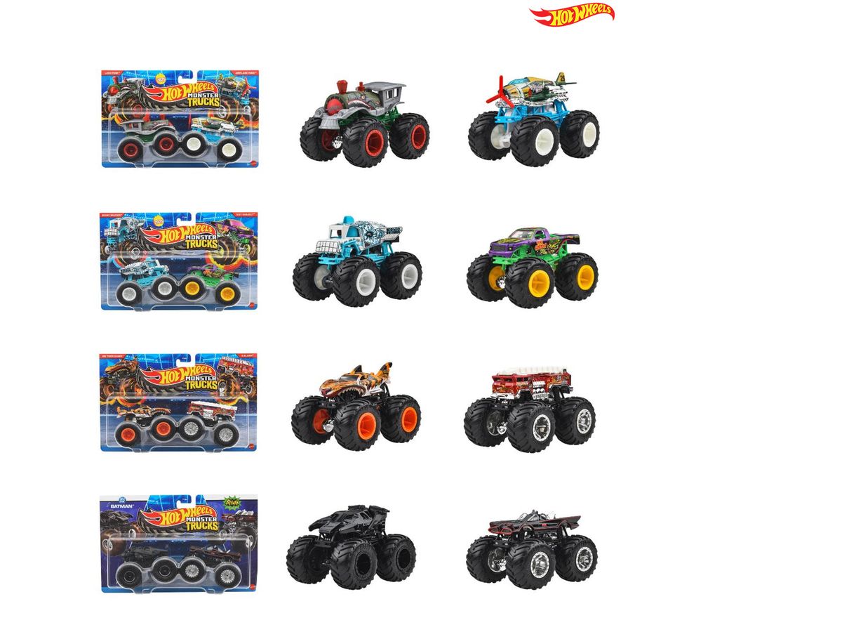Hot Wheels Monster Truck 1:64 2 Pack Assortment 1Box 8Pcs (Waiting List)