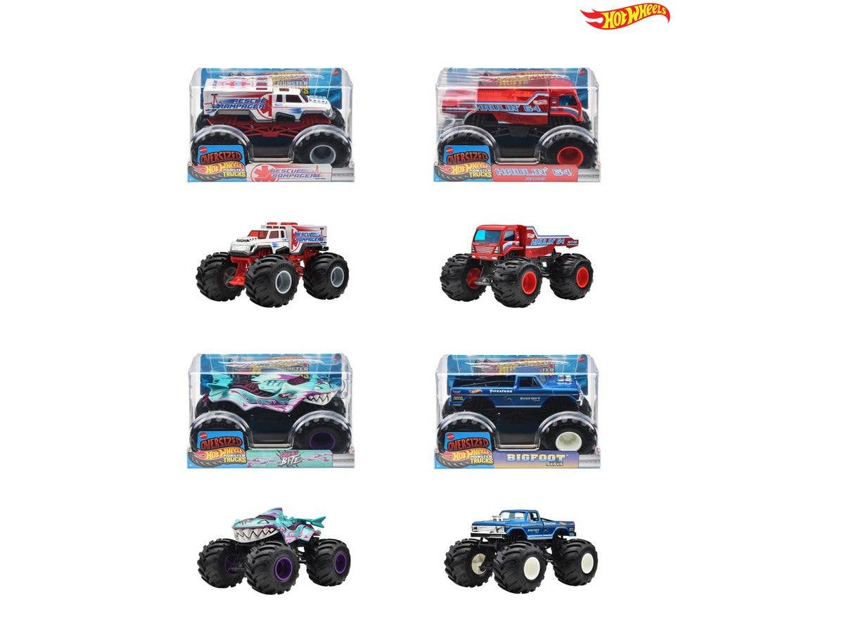 Hot Wheels Monster Truck Big Size Assortment 1Box 4 Pieces