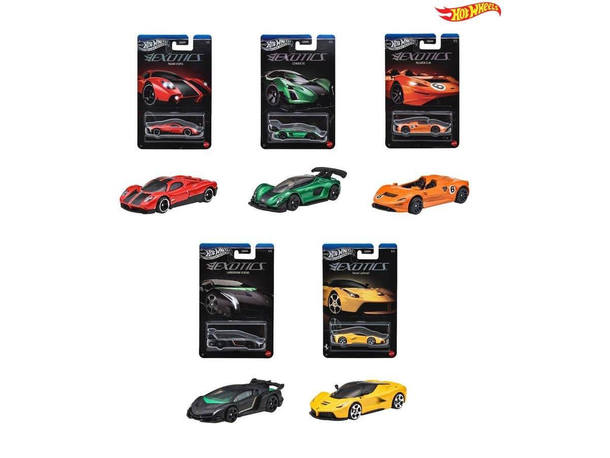 Hot Wheels Themed Automotive Assortment - Exotics 1 Box 10pcs