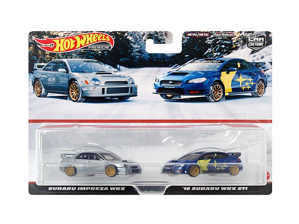 Hot Wheels Premium 2 Pack Subaru Impreza WRX / '16 Subaru WRX STI (HKF60-9866)