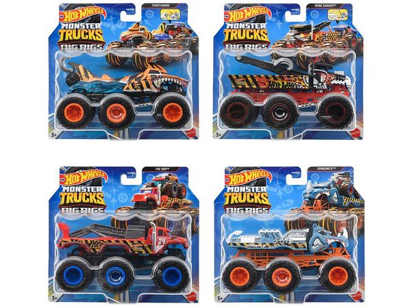 Hot Wheels Monster Truck Transporter Assortment 1Box 4pcs (HWN86-986B)