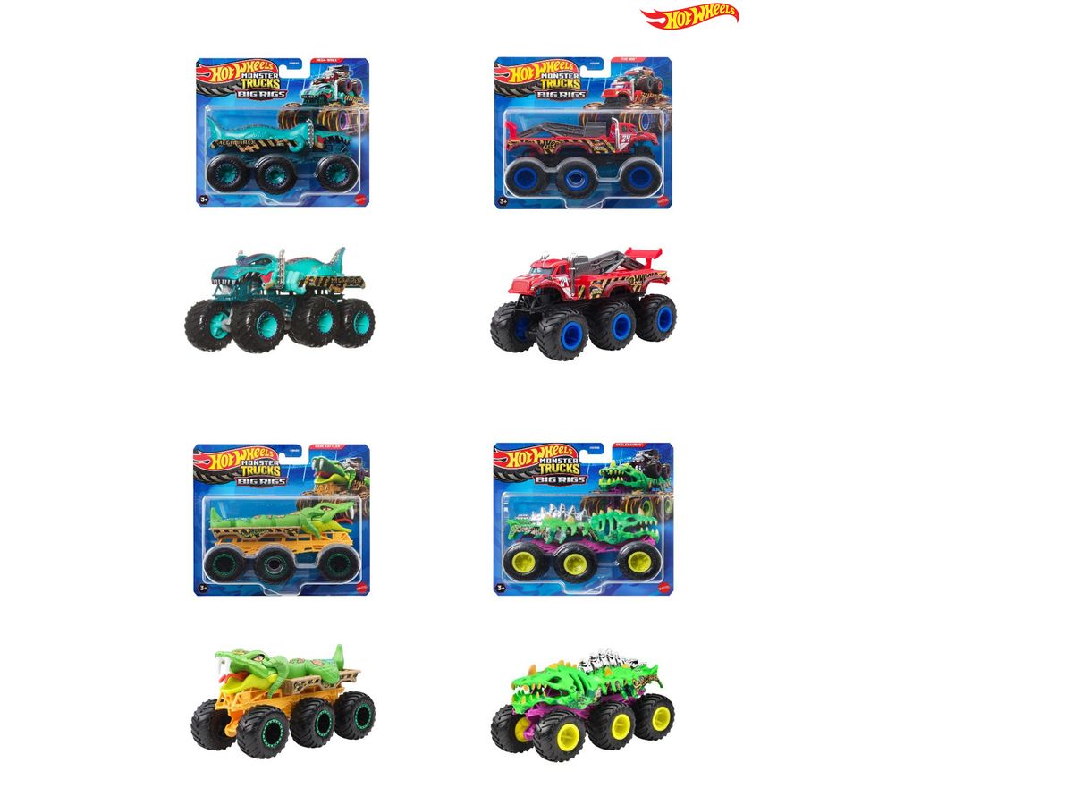Hot Wheels Monster Truck Transporter Assortment 1Box 4Pcs (Waiting List)