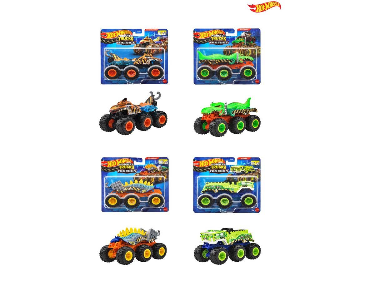 Hot Wheels Monster Truck Transporter Assortment 1 Box 4 Pieces