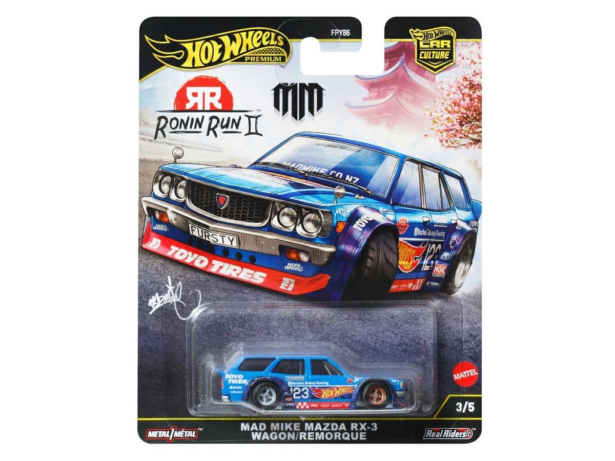 Hot Wheels Car Culture Ronin Run II Mad Mike Mazda Rx-3 Wagon/Lumorc (Waiting List)