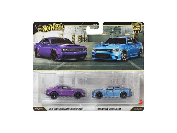 Hot Wheels Premium 2-Pack 2018 Dodge Challenger SRT Demon / 2015 Dodge Charger SRT (Waiting List)