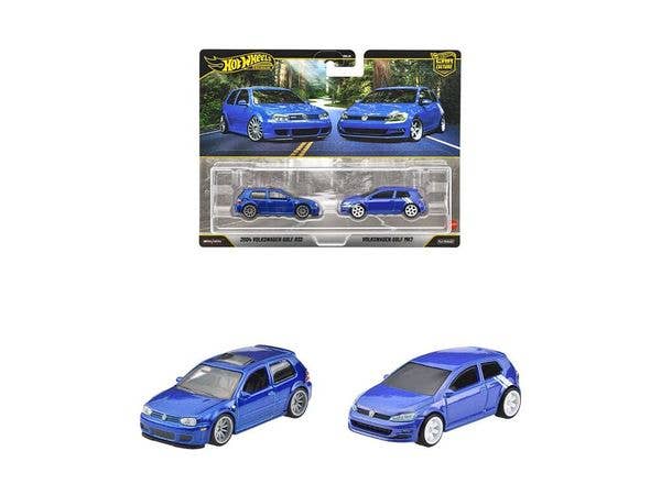 Hot Wheels Premium 2-Pack: 2004 Volkswagen Golf R32 / Volkswagen Golf MK7 (Waiting List)