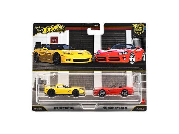Hot Wheels Premium 2-Pack: 2012 Corvette Z06 / 2003 Dodge Viper SRT-10 (Waiting List)