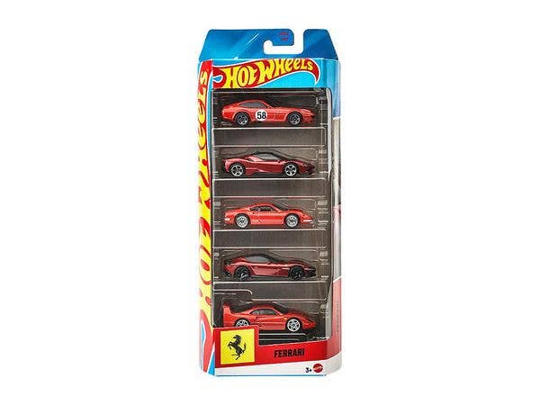 Hot Wheels Basic Car Ferrari 5-Car Pack