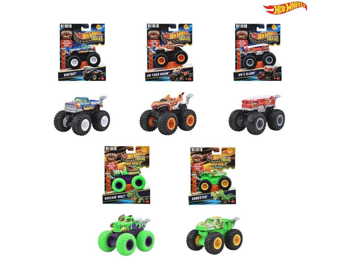 Hot Wheels Monster Truck Attack Pack Assortment 1 Box (5 pieces) (Waiting List)