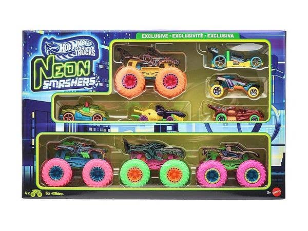 Hot Wheels Monster Truck Neon Smashers Multipack