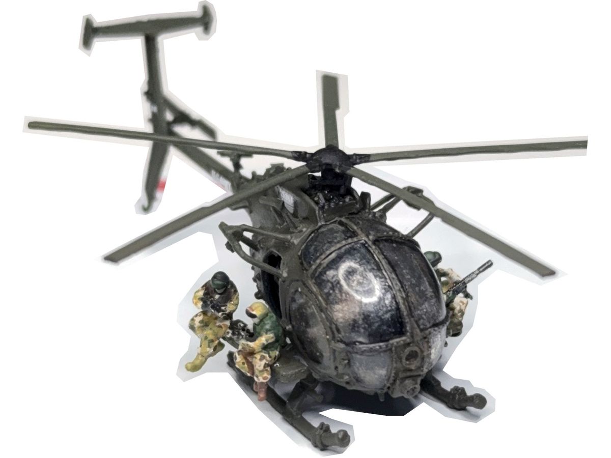 MH-6 Little Bird & Delta Force Member Figure Set (with Decal)