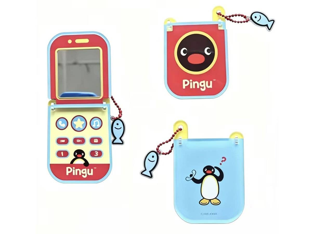 Pingu acrylic phone mirror