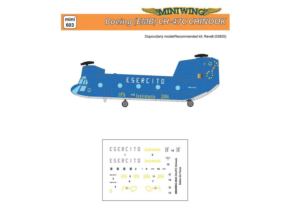 Boeing (EMB) CH-47C Chinook (Italian AF), for Revell