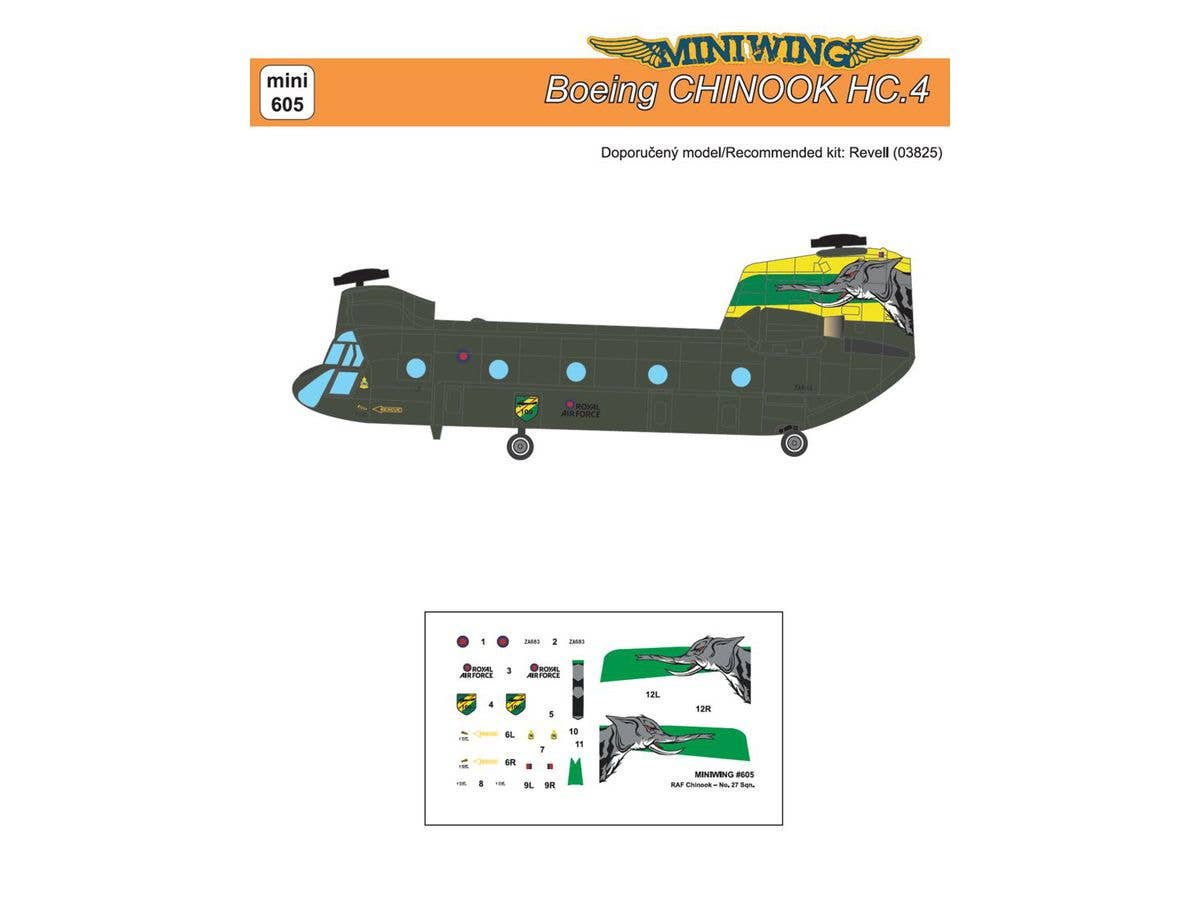 Boeing CH-47C Chinook (RAF No.27th Sq), for Revell