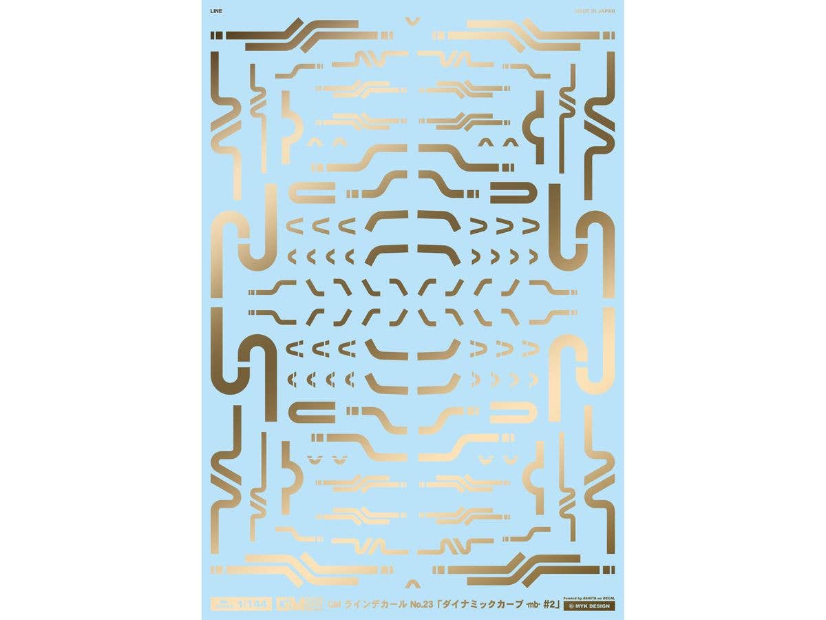 GM Line Decal No.23 (Dynamic Curve #2 -mb-) Gold