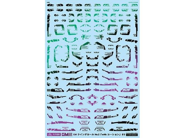 GM Line Decal No.2 with Caution #2 [Prism Black & Neon Blue]