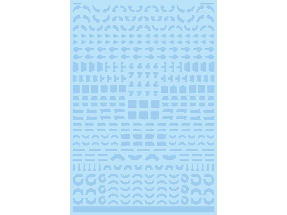 GM Caution Decal No.12 Operation Text #2 Clear & Neon Splash Blue