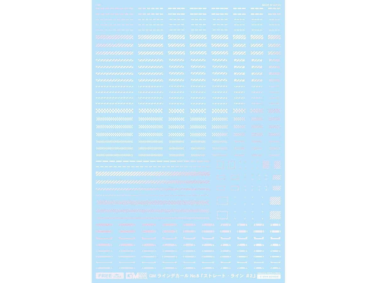 GM Line Decal No.8 Straight Line #2 Pearl Red