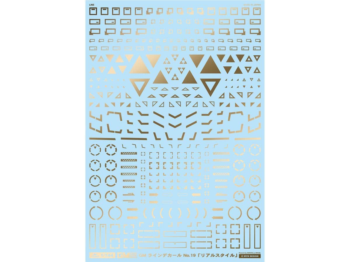 GM Line Decal No.19 Real Style Gold